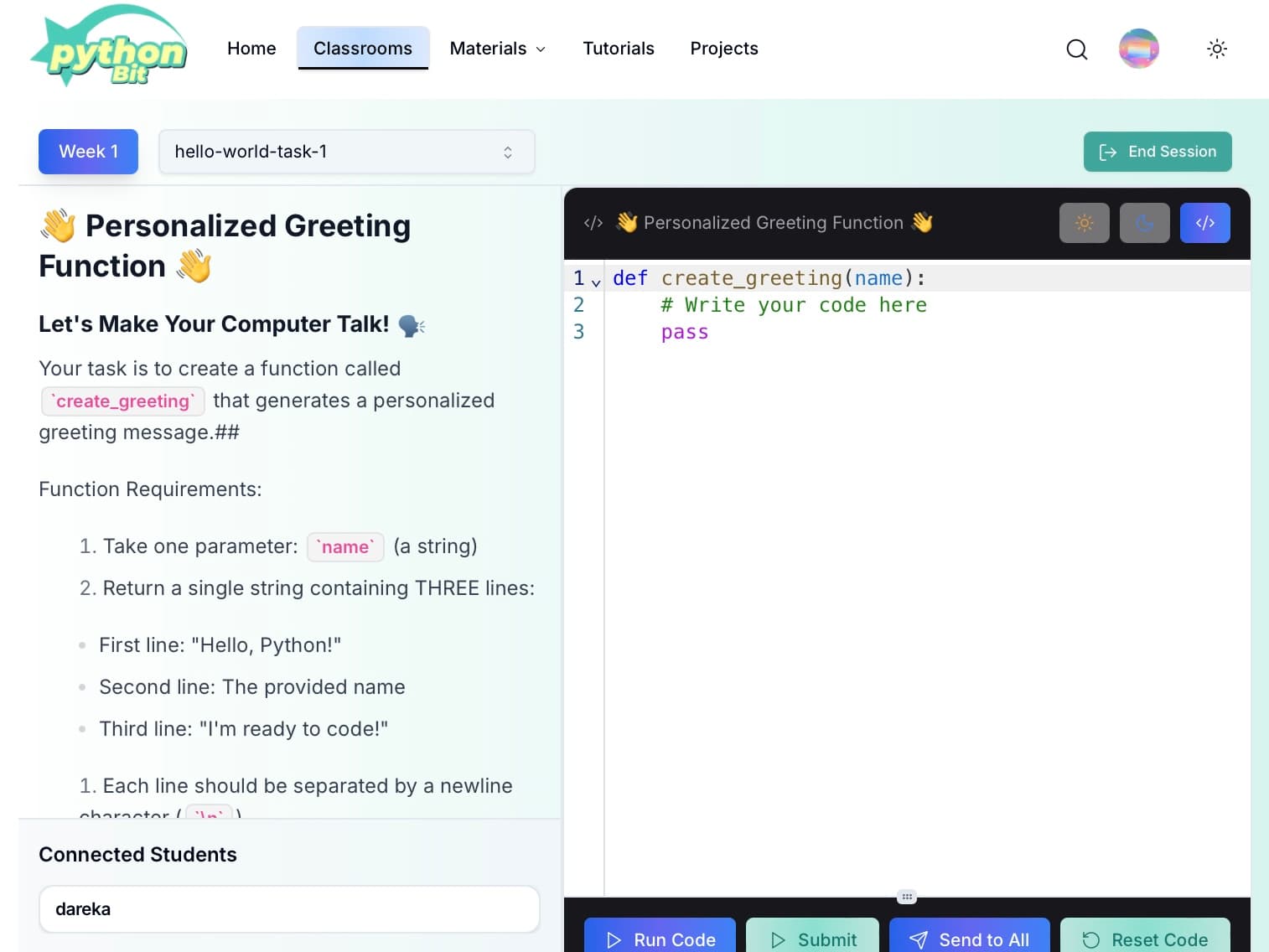 Interactive Python Learning Platform